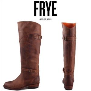 Frye Dorado Lug riding boot, tan, size 8